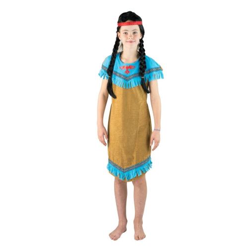 Bodysocks robe indienne marron/bleue Filles 7-10 ans
