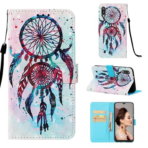 Etui en PU impression de motifs attrapeur de rêves pour votre Samsung Galaxy M10