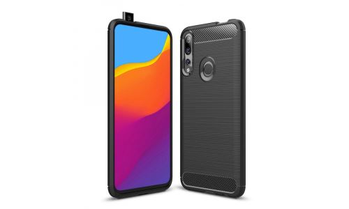Coque pour P-SMART Z coloris noir brossé et aspect carbone