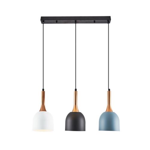 HOMEMANIA Lampe à Suspension Buck III Chandelier - de Plafond - Multicolore en Métal, 65 x 15 x 120 cm, 3 x E14, Max 40W