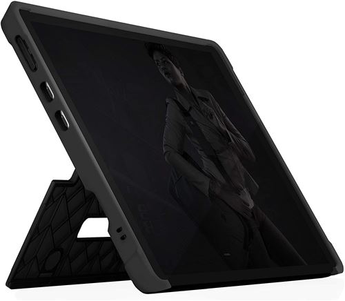STM Bags Dux Coque de Protection Shell Microsoft Surface Pro X Noir Transparent.