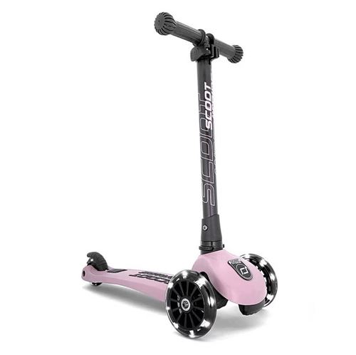 scoot and ride highwaykick trottinette 3 roues led rose
