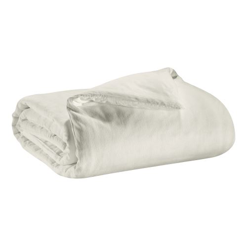 Housse de couette Stonewashed Paco craie 240 x 220 cm Vivaraise