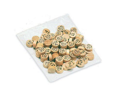 Sachet de pions - Loto : Bois