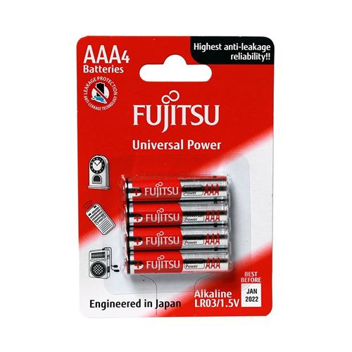 Fujitsu Alkaline Universal Power 4 piles LR03/AAA sous blister