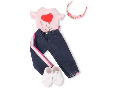 Gotz - Ensemble Jeans in style pour poupées de 45-50 cm - rose