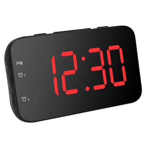Réveil Numérique LED de Bureau - Rouge - Image 2