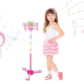 Microphone pour Enfants Karaoké Micro Musique avec Support Réglable Jeu  Musical Jouet Accepté pour Lecteur MP3/Téléphone /Ordinateur/Tabllette Rose