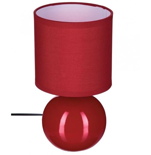 Atmosphera Rouge Lampe - Céramique - H 25 Cm