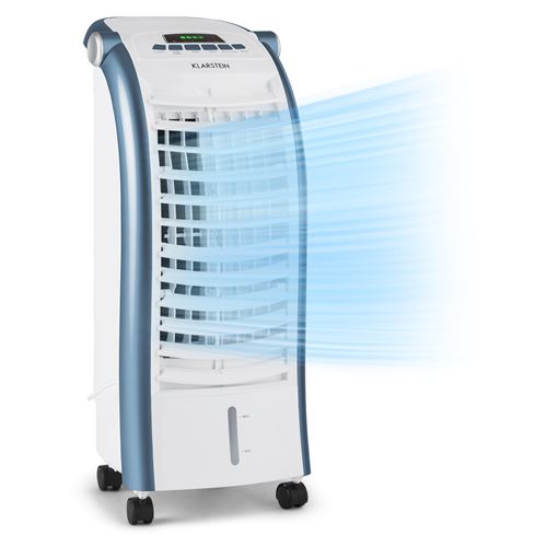 Rafraîchisseur D'Air Mobile - Avec Télécommande - Ventilateur Climatiseur Mobile Sans Évacuation - 444 M³/H - Blanc-Bleu