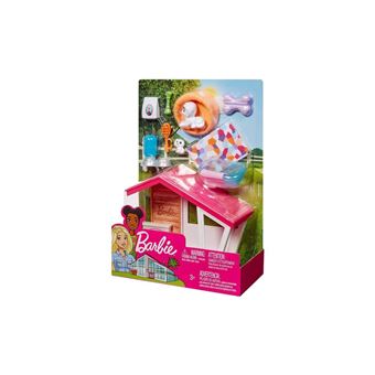 Barbie Coffret Niche Pour Chien – Avec 2 Figurines Chiots Et Accessoires – Jouet Enfant 3-7 Ans – Cadeau Idéal