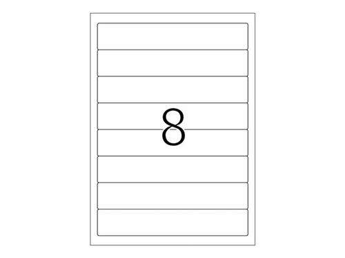 Herma 10150 &Eacute;tiquettes classeur movables/amovibles 192 x 34 A4 200 pi&egrave;ces Blanc