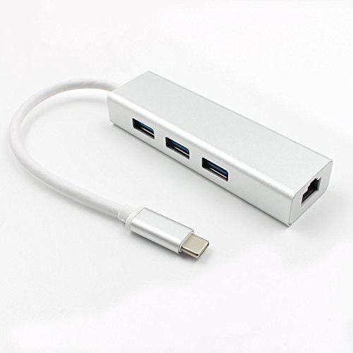 Alpexe USB3.1 Type-C vers RJ45 Ethernet LAN Convertisseur adaptateur C Multi Port 3 Port USB pour Macbook
