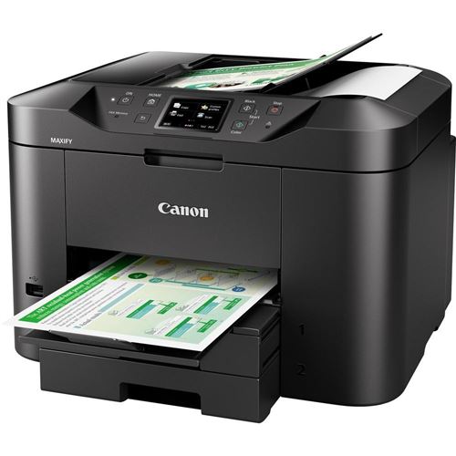 Canon Maxify Mb2750 - Imprimante Multifonctions - Couleur - Jet D'Encre - A4 (210 X 297 Mm), Legal (216 X 356 Mm) (Original) - A4/Legal (Support) - Jusqu'à 22 Ppm (Copie) - Jusqu'à 24 Ipm (Impression) - 500 Feuilles - 33.6 Kbits/S - Lan, Wi-Fi(N), Hôte