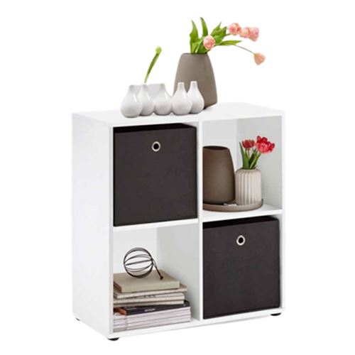 Fmd Blanc Étagère 4 Cases Design "Gaman" 70Cm - Image 1