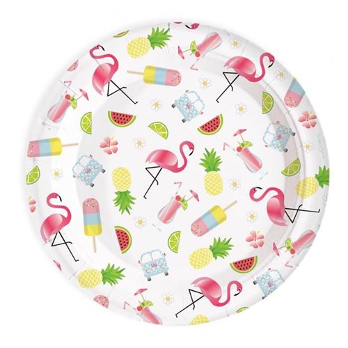8 Assiettes en carton - summer