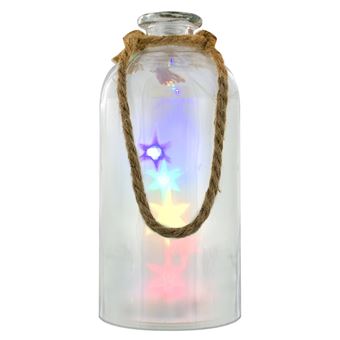 Lampe Lumieres En Forme D Etoile Et Corde Suspendue Bouteille