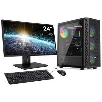 391 Sur Pc Gamer Amd Ryzen 3 1200 Gtx1650 8go Ram Ddr4 1to Hdd Wifi Pack Pc Gaming Advanced Unite Centrale Avec Moniteur Clavier Souris Et Win 10 Ordinateur De Bureau Achat Prix Fnac
