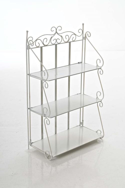 Grande étagère en fer WALLY - Format 48 x 26 cm - Couleur Blanc antique