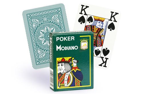 MODIANO Cartes  100% plastique 4 index (vert) 