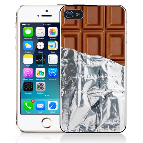 Coque pour iPhone 5C tablette chocolat alu
