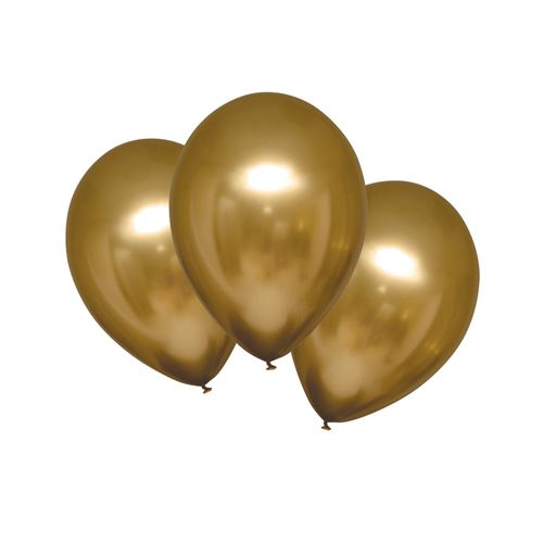 Amscan ballons métalliques 27,5 cm latex or 6 pièces