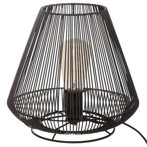 Lampe en métal filaire Contempo - Diam. 27 cm - Noir