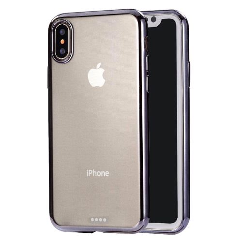 Iphone X / Xs Coque Protection Tpu Electroplating Noir Als81708