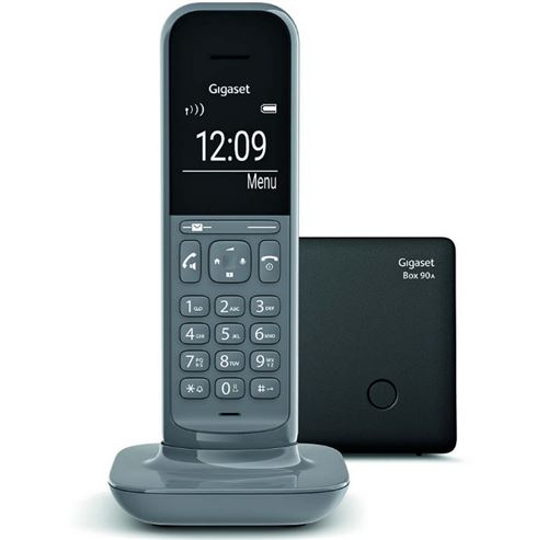 Gigaset CL390A - Téléphone sans fil - système de répondeur avec ID d'appelant - ECO DECTGAP - gris foncé