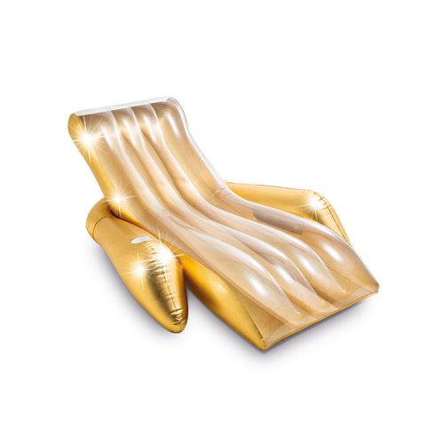 Intex - Fauteuil chaise longue pour piscine Glitter - L. 175 x H. 61 cm - Doré - Glitter