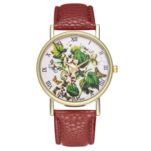 Papillon classique illustration montre femme montre tendance quartz horloge T215-Acafé