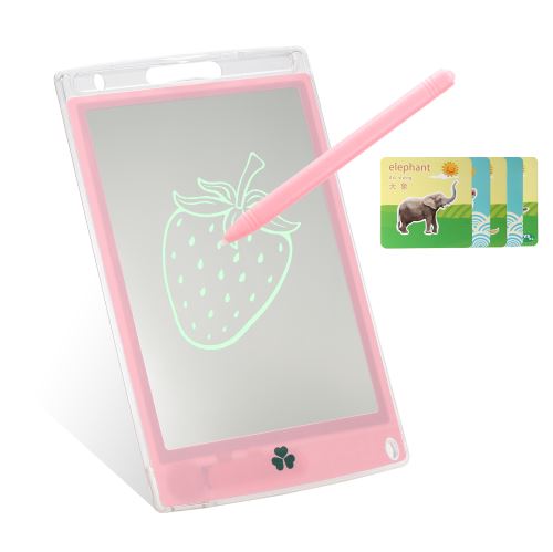 Tablette d'écriture LCD portable de 8,5 pouces Écran semi-transparent Planche à dessin électronique-Rose