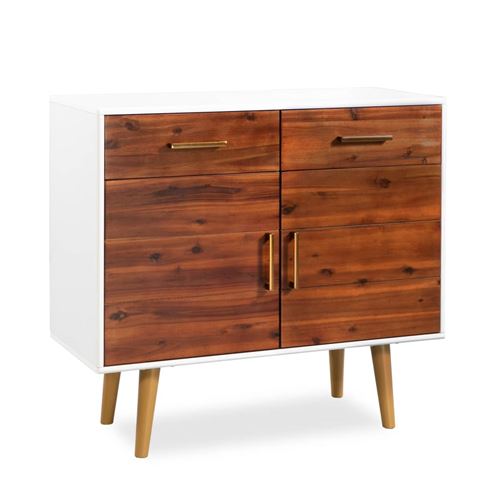 Chunhe Buffet Bois d'acacia massif 90 x 33,5 x 83 cm AB245741