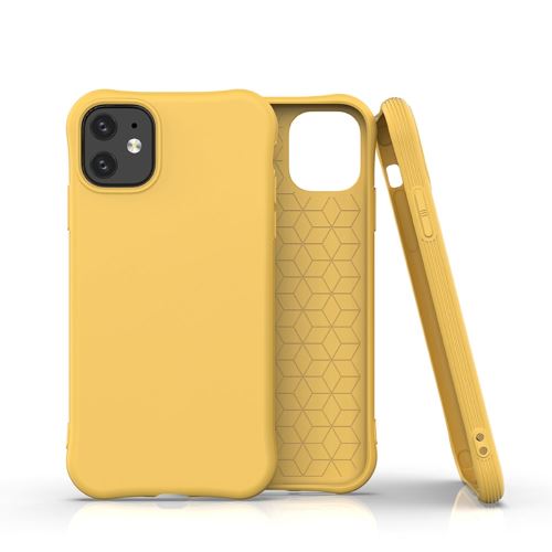 Coque en TPU mat jaune pour votre Apple iPhone 11 6.1 pouces