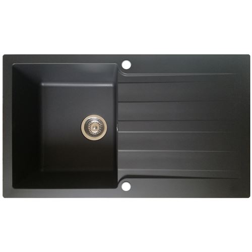 Comment Enlever Le Calcaire Sur Un Evier En Resine Noir Sierra Evier 1 Cuve 1 Egouttoir En Resine Noir Installations Cuisine Achat Prix Fnac