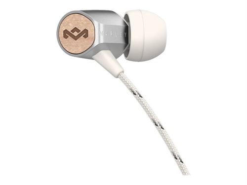 The House of Marley Uplift 2 Wireless - Écouteurs avec micro - intra-auriculaire - Bluetooth - sans fil - argent