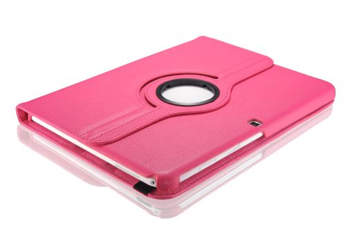 WISETONY® Etui PU cuir Coque Housse rotative 360°pour Samsung Galaxy Tab 4 T530/T531 10.1 - Rose foncé