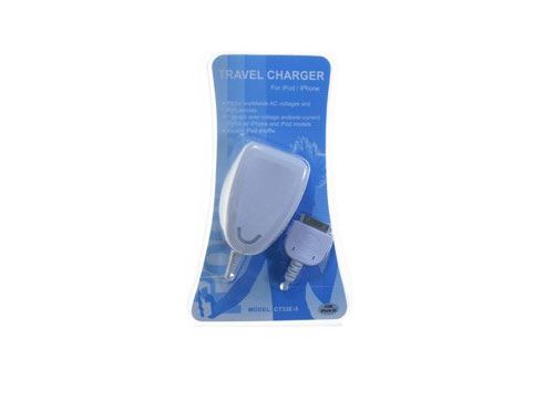 Chargeur voyage blanc pour iPhone et iPod