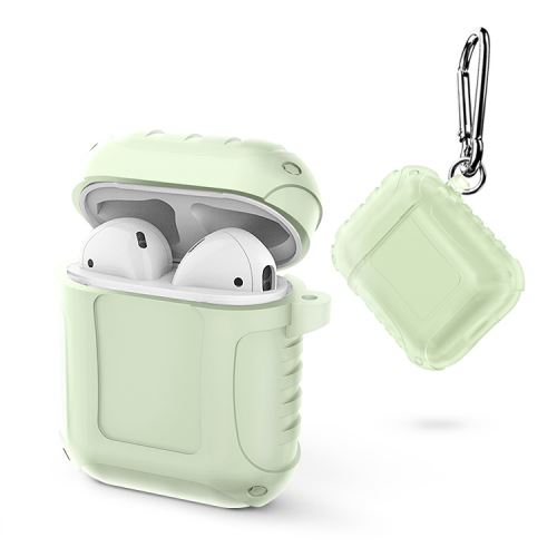 Coque en silicone WISETONY souple antichoc pour Apple AirPods - Vert clair