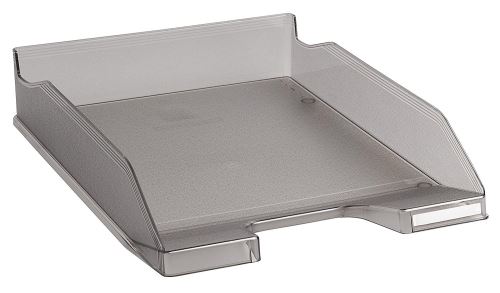 Exacompta Office Corbeille à courrier, couleur gris translucide