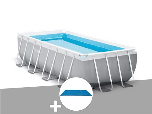 pack piscine tubulaire intex prism frame rectangulaire 4 00 x 2 00 x 1 00 m bache a bulles piscine achat prix fnac