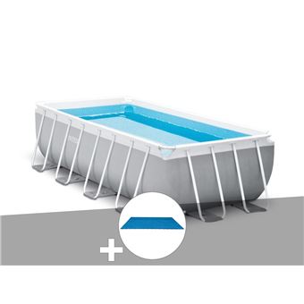 pack piscine tubulaire intex prism frame rectangulaire 4 00 x 2 00 x 1 00 m bache a bulles piscine achat prix fnac