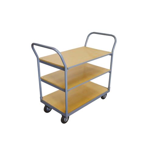 Chariot de manutention - 3 plateaux en bois - 250 kg