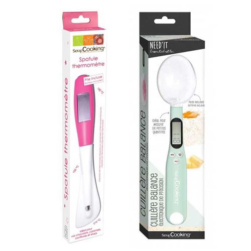 Spatule thermomètre et cuillère balance de cuisine - ScrapCooking