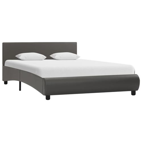 vidaXL Bedframe kunstleer grijs 120x200 cm