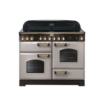 Piano de cuisson vitrocéramique falcon cdl110ecrp/b-eu gris perle laiton