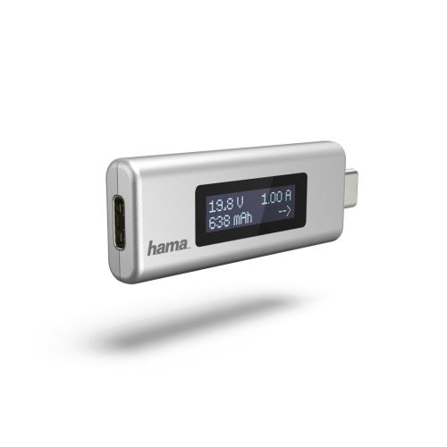 Écran USB-C avec affichage de la tension, de l’intensité et du niveau