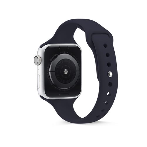 Bracelet sport en silicone pour Apple Watch Series 6/ SE/ 5/ 4 44mm - Bleu foncé