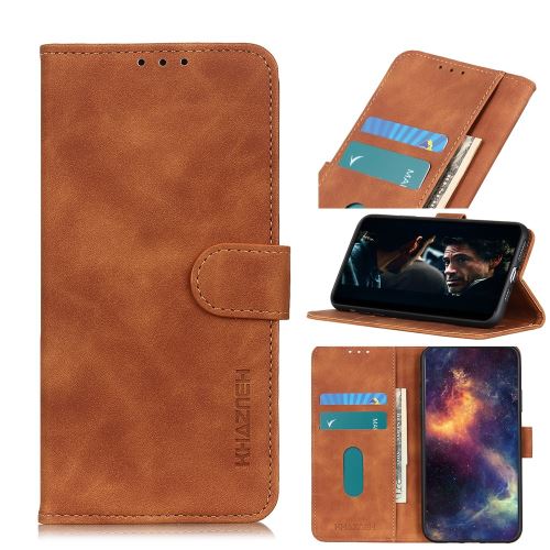 Etui en PU rétro avec support marron pour votre OnePlus 8 Pro