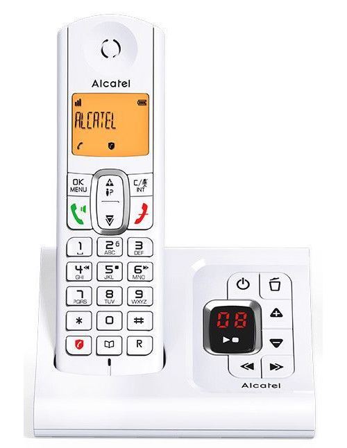 Alcatel Classic F630 Voice - Téléphone sans fil avec ID d'appelant - DECT - (conférence) à trois capacité d'appel - gris, blanc